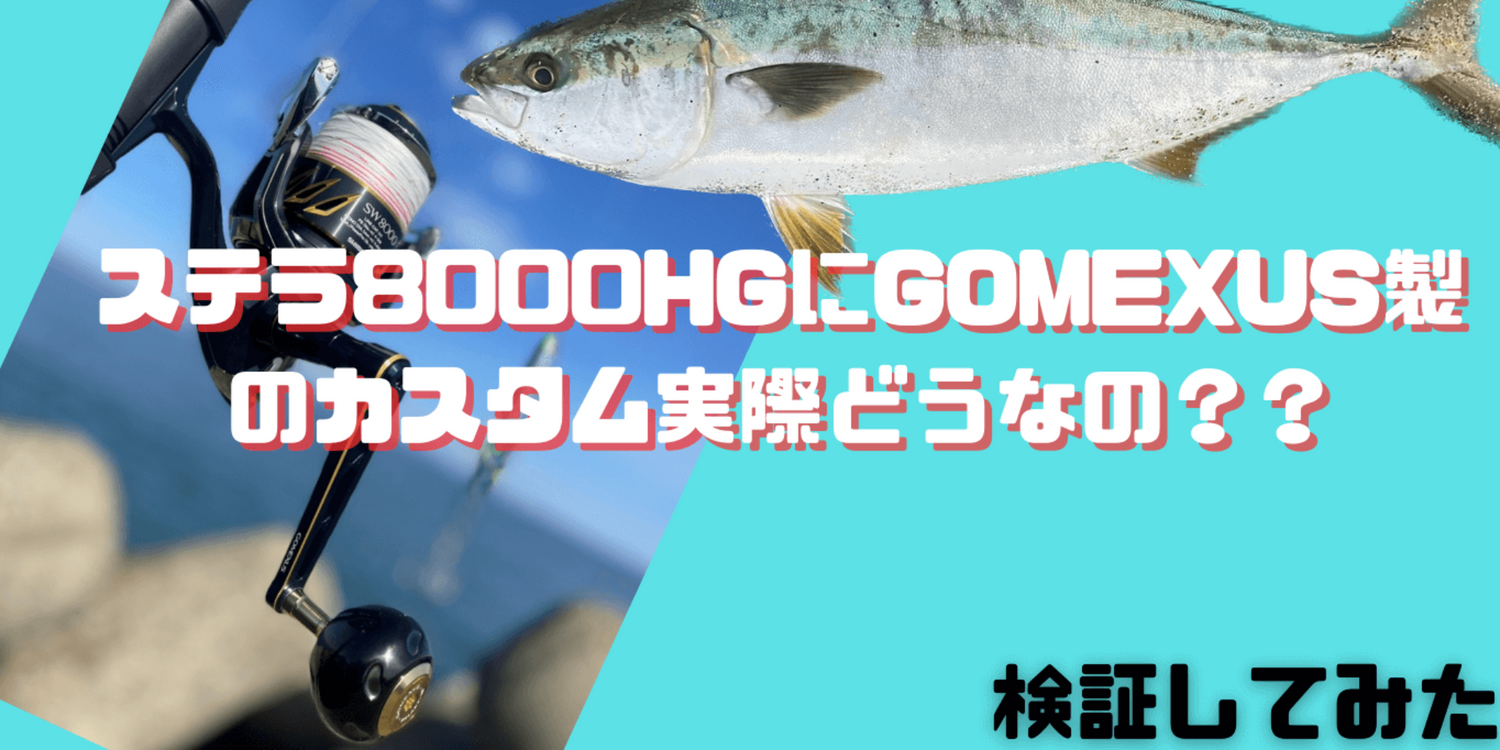 ゴメクサス】ステラSW8000HGにゴメクサス製のカスタムを付けて ゴメクサス】ステラSW8000HGにゴメクサス製のカスタムを付けて