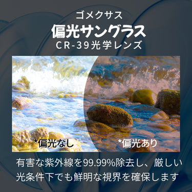 【新色登場・夏釣りにおすすめ】J15　偏光フィッシングサングラス　CR-39光学レンズ　反射防止  撥水効果  曇り止め  専用ケース付き
