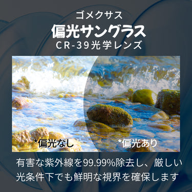【新色登場・夏釣りにおすすめ】J15　偏光フィッシングサングラス　CR-39光学レンズ　反射防止  撥水効果  曇り止め  専用ケース付き
