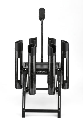 新発売　P6ロッドスタンド　エリアトラウト向け　カーボン製　6本收纳　折りたたみ式　
