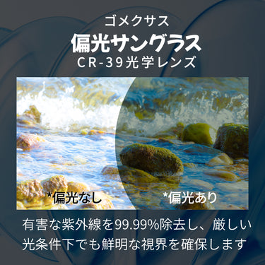 【新色登場・夏釣りにおすすめ】J15　偏光フィッシングサングラス　CR-39光学レンズ　反射防止  撥水効果  曇り止め  専用ケース付き