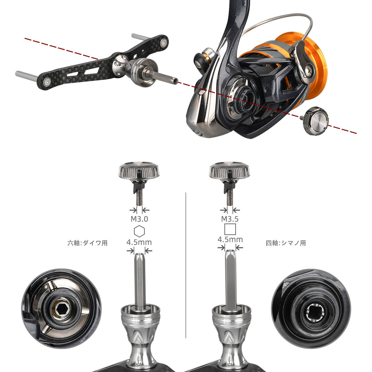 ゴメクサス　ベイトリール　ダブルハンドル　100mm  シマノ　UVオーロラ